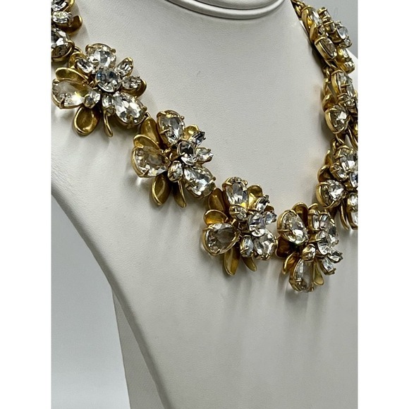 J. Crew Crystal Bloom Stacked
Rhinestone Floral Statement
Collar AB Necklace - Picture 9 of 16